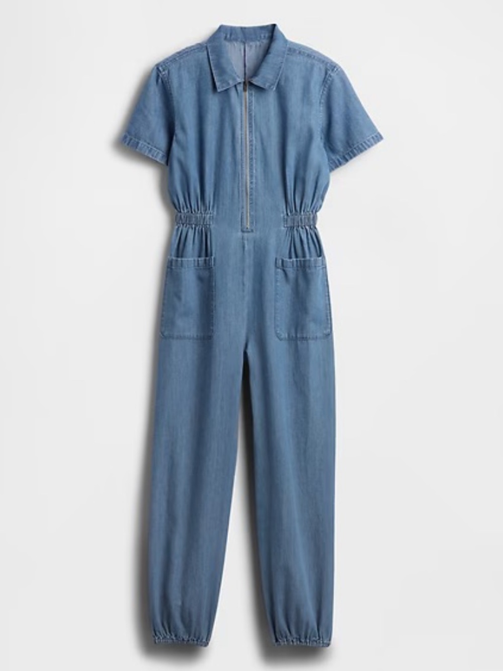 Girls Denim Jogger Jumpsuit - Gap Sz Medium